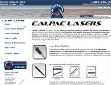 Tablet Screenshot of calpaclasers.com